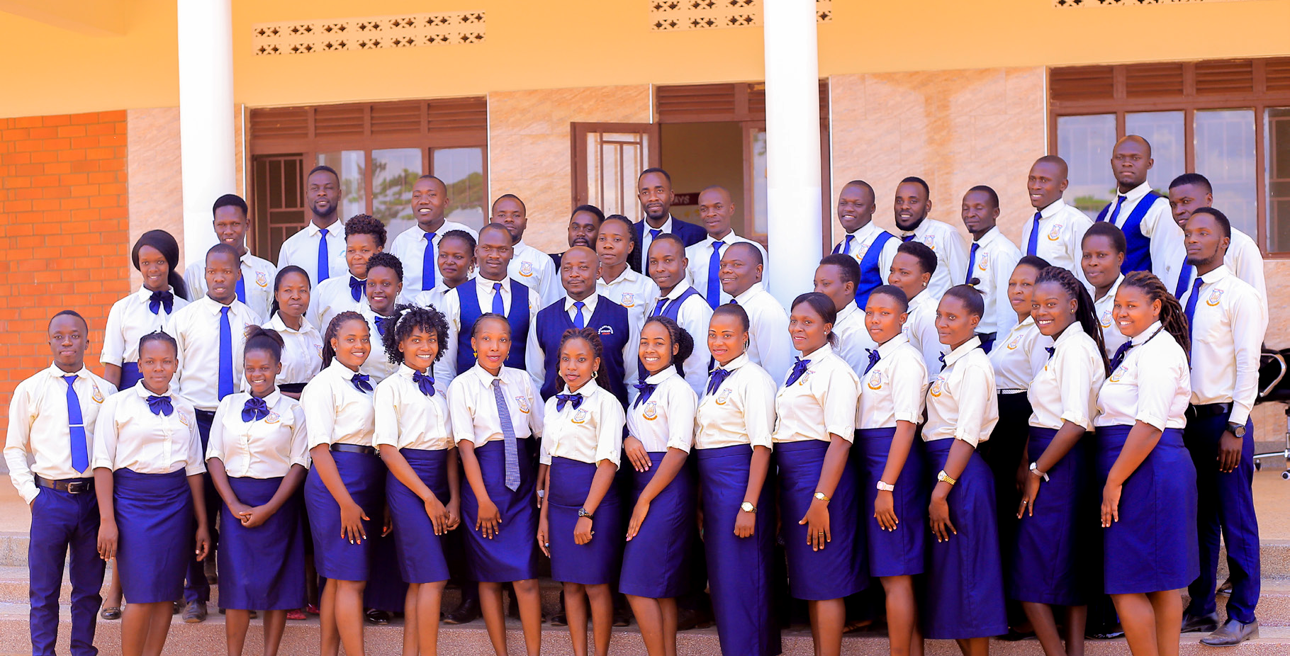 Teacher with students